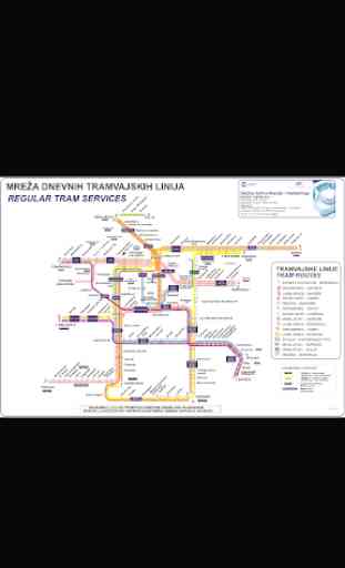 Zagreb Tram Map 1