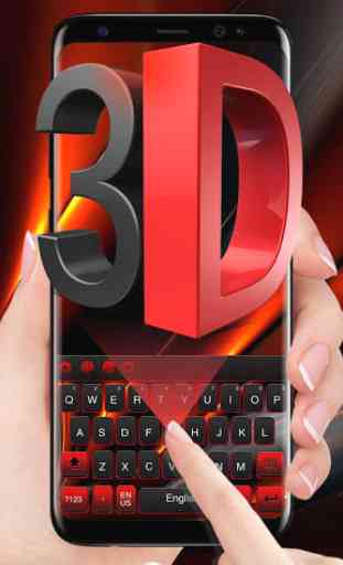 3D teclado rojo negro 1