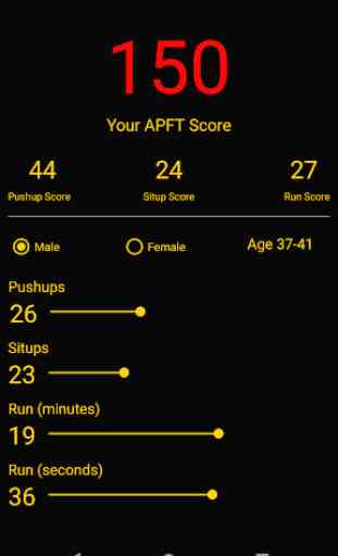 APFT Score Calculator 2