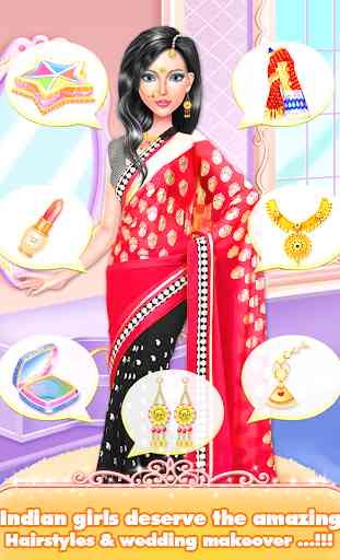 Chicas indias Wedding Designers Makeup & DressUp 2