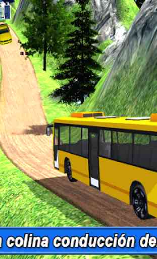 colina turista autobús conductor 3d 3