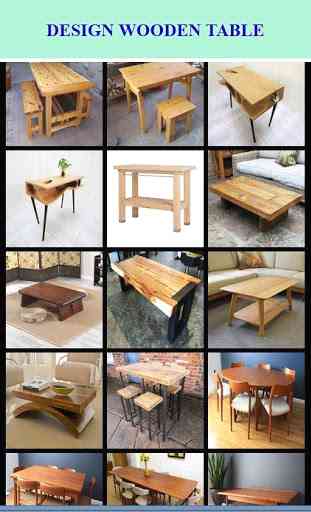 Diseño de mesa de madera 1