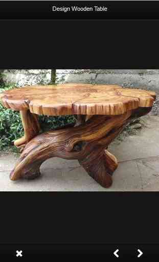 Diseño de mesa de madera 2