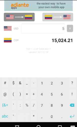 Dólar a Peso Colombiano 1