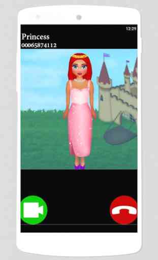 fake call video princess game 3
