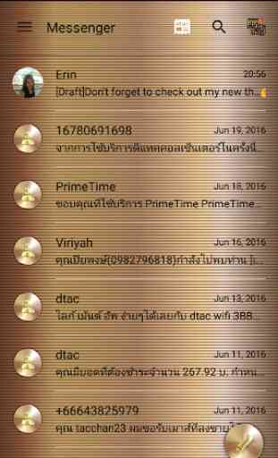 Gold Copper SMS Mensajes 3