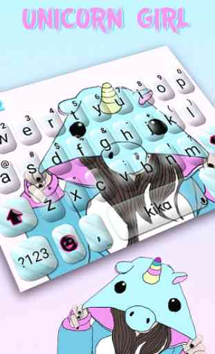 Hat Unicorn Girl Tema de teclado 2