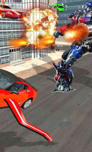 Juego de Flying Robot Car War Transforming 2
