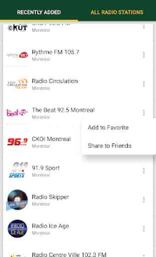 Montreal Radio Stations - Canada 1