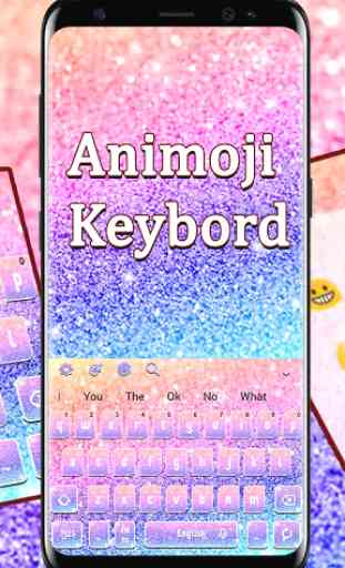 Tema lindo del teclado animoji 2