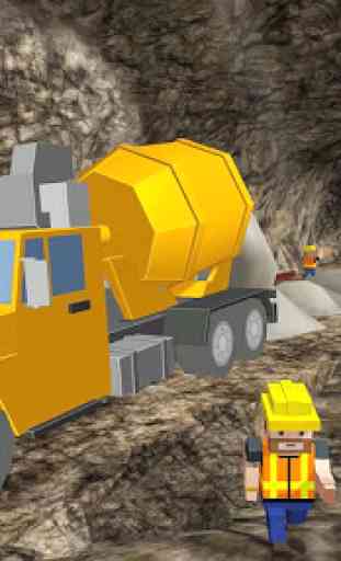 Uphill Tunnel Construction Train Builder 2