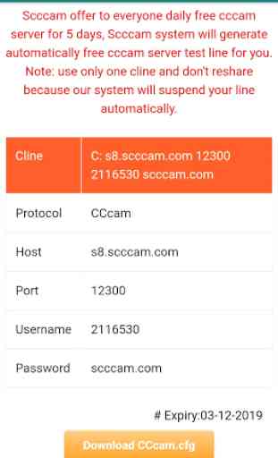 5 Days Free CCcam - Free CCcam Server Generator 3