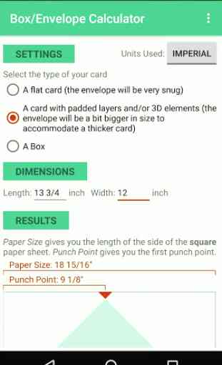 Box/Envelope Calculator 2