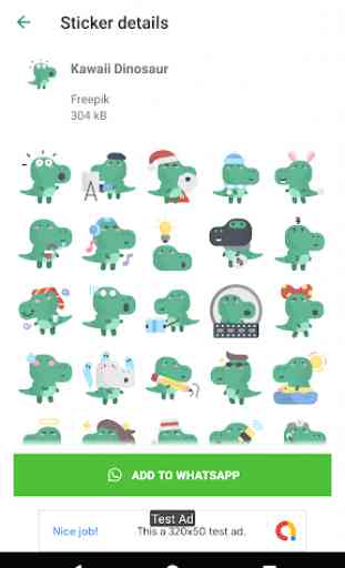 Cute Dinosaur Stickers For WhatsApp -WAStickerApps 1