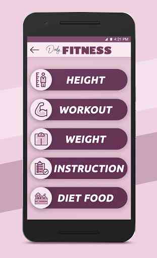 Daily Fitness - Diet plan And Weight Loss workout. 1