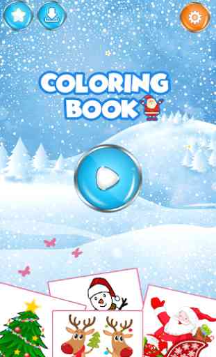 Libro de colorear para juego de Navidad 1