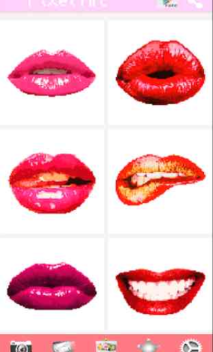 Love Coloring Book: Kiss Lips Pixel Art 1