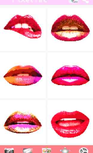 Love Coloring Book: Kiss Lips Pixel Art 3