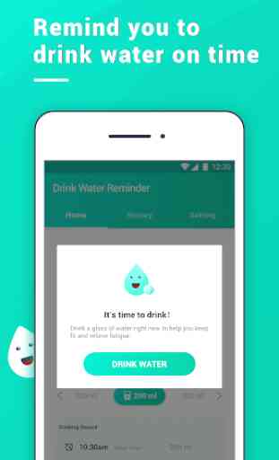 Recordatorio para beber agua - Alerta y Registro 3