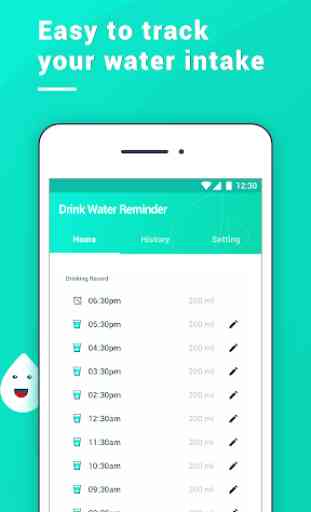 Recordatorio para beber agua - Alerta y Registro 4