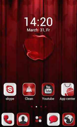 Red apple GO Launcher Theme 2