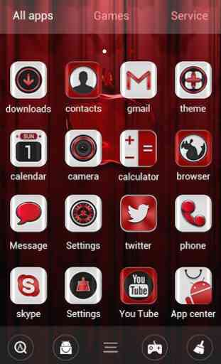 Red apple GO Launcher Theme 3