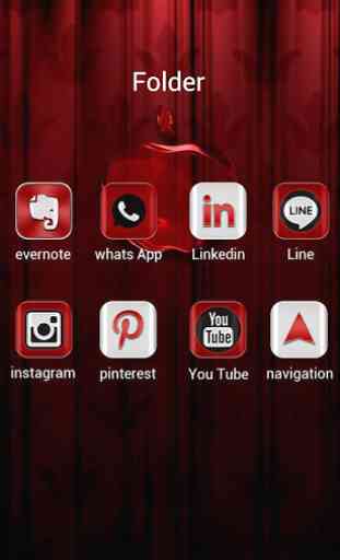 Red apple GO Launcher Theme 4
