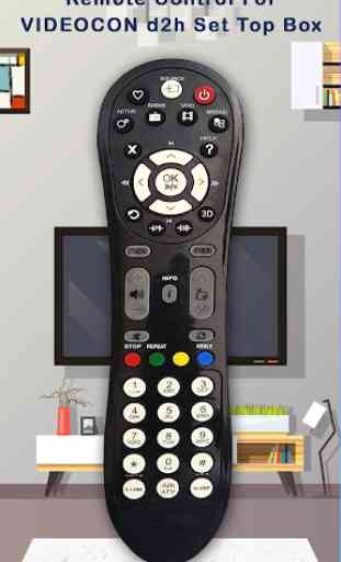 Remote Control For Videocon d2h Set Top Box 3