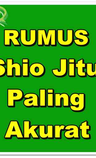 RUMUS SHIO JITU PALING AKURAT 1