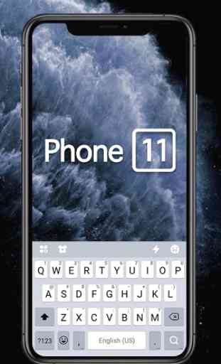 Space Gray Phone 11 Pro Tema de teclado 1