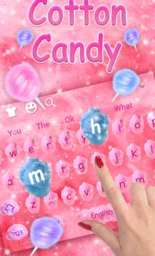 Sweet Cotton Candy Keyboard Theme 2
