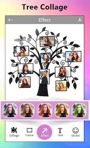 Tree Collage Photo Maker -  3D Tree Pic Collage 3