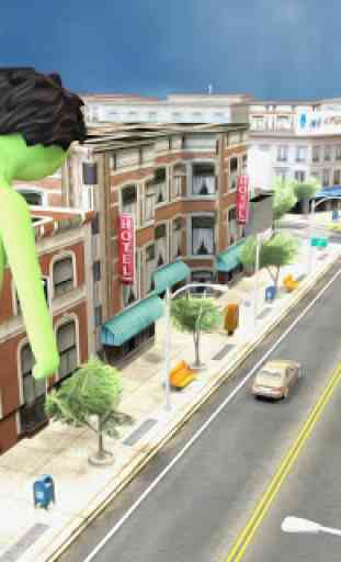 Verde Monstruo Stickman Soga Héro Delito Simulador 4