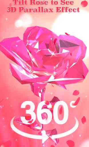 3D Pink Rose Live Wallpaper 2