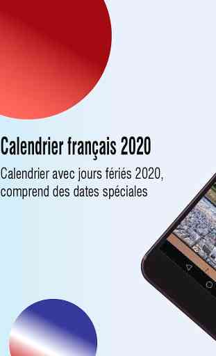 calendrier 2020 français avec jours fériés 2020 1