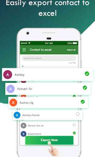 Contacts to Excel & Mail Export 2
