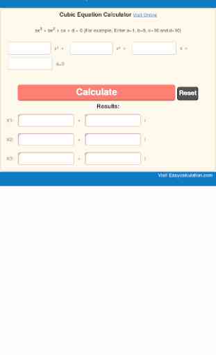 Cubic Equation Calculator 3