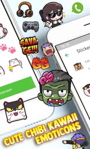 Cute Chibi Kawaii Emoticons WAStickerApps 2