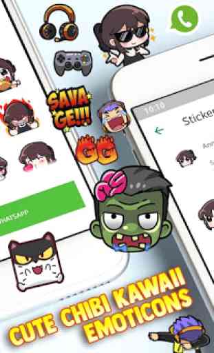 Cute Chibi Kawaii Emoticons WAStickerApps 3