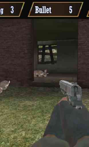 Disparo de conejos caza de golpe de nimal salvaje 3