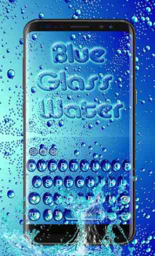 El tema del teclado de cristal azul Waterdrop 3