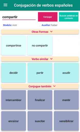 Español verbo conjugación - conjugador- Traducción 3