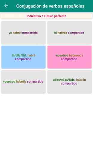 Español verbo conjugación - conjugador- Traducción 4