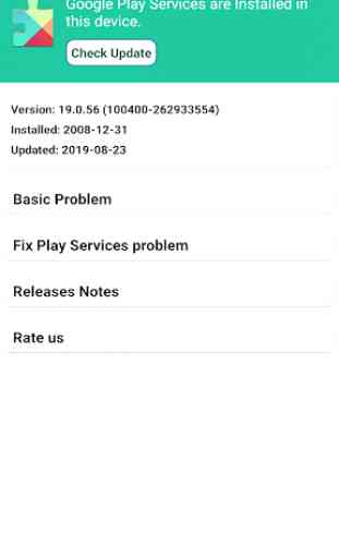 Fix and Update Play Services Error 2019 1