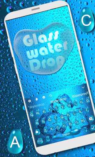 Glass Water Drop Keyboard Theme 1