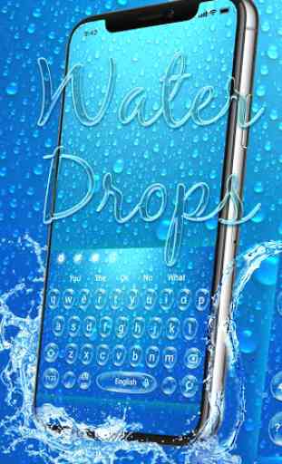 Glass Water Drops Keyboard Theme 1