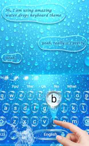 Glass Water Drops Keyboard Theme 2