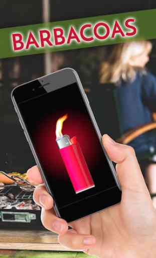 Mechero virtual  Encendedor con llama de fuego 2