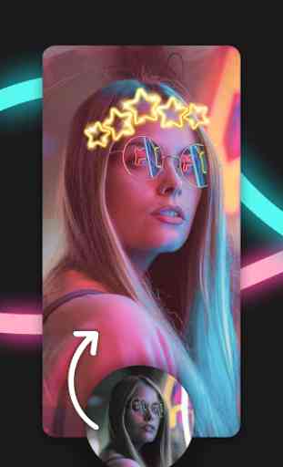 Neon Photo Editor - Pink Blue Color Effect 1