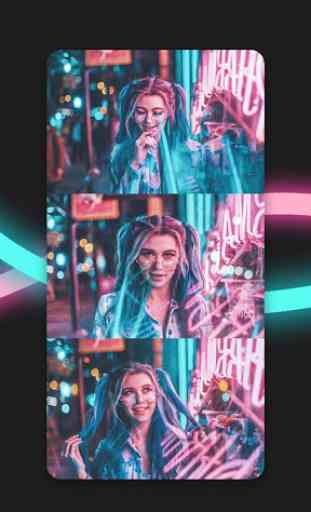 Neon Photo Editor - Pink Blue Color Effect 2